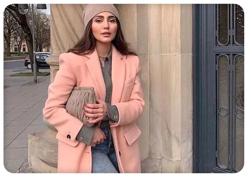 پالتو هلویی مخملی